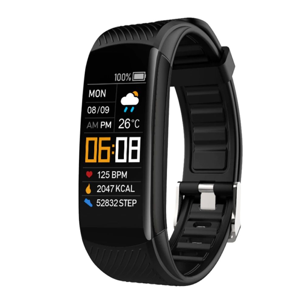 Waterproof Sports Pedometer Heart Rate Fitness Tracker Smart Watch