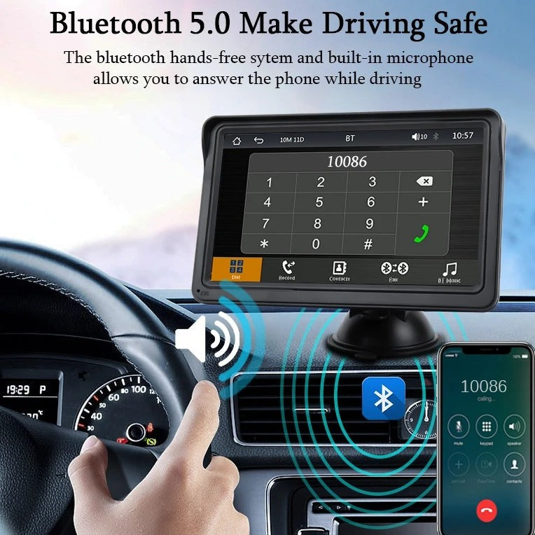 7-Inch IPS Display Android Car Screen With Camera