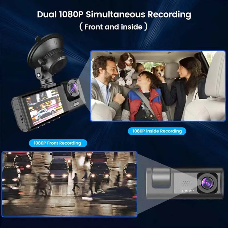 3-Channel Recording Advanced HD Dashcam
