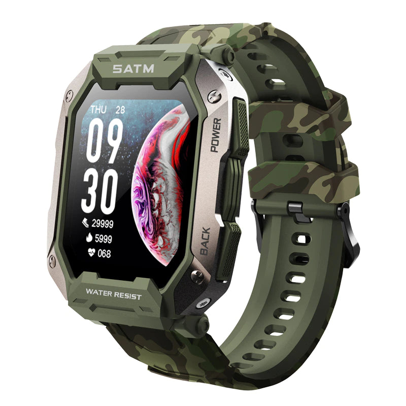 Dynamic Dial 5ATM Deep Waterproof Military Sports Smart Watch